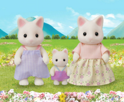 Familie witte kat