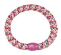 Haarelastiek/armband -  roze/paars