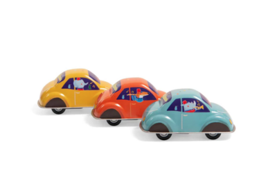 Metalen auto pull-back - blauw