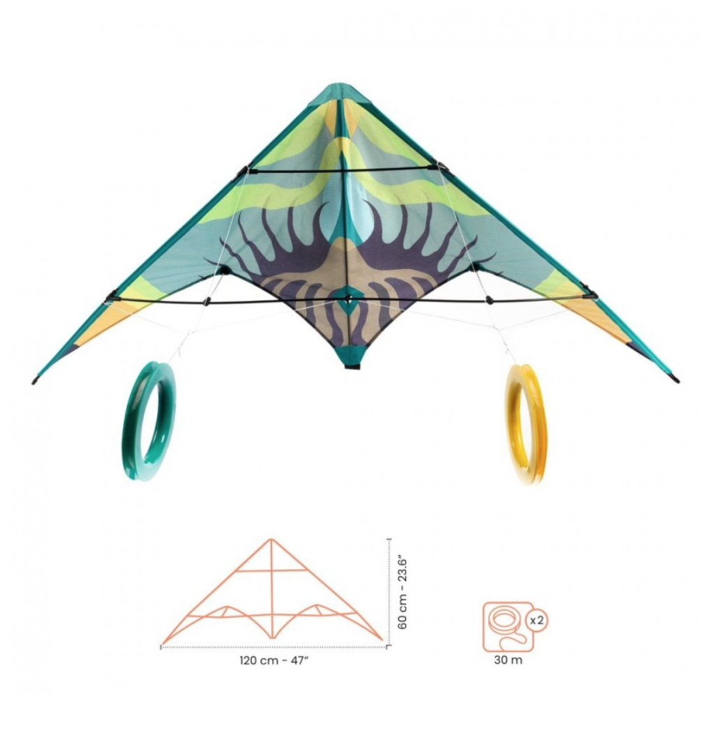 Vlieger - Stunt Kite Green Wave