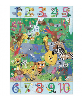 Puzzle géant 1 à 10 Jungle