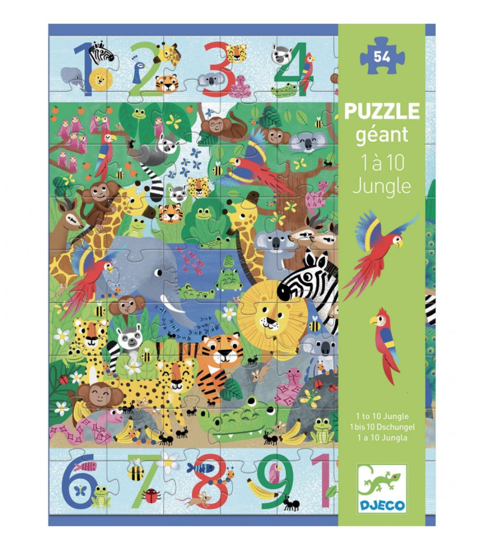Puzzle géant 1 à 10 Jungle