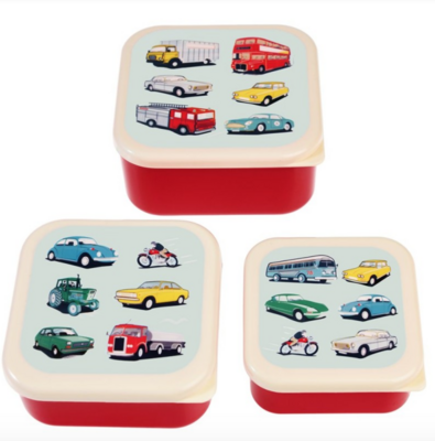Snackdoosjes Voertuigen - Set van 3