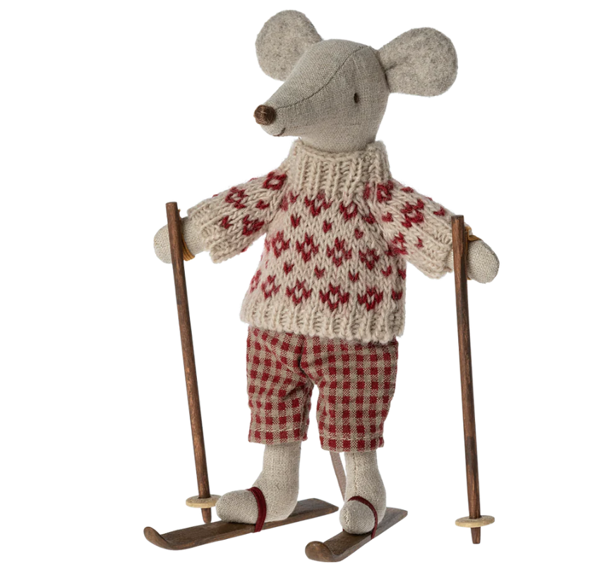 Maileg - Winter mouse with ski set - Mum
