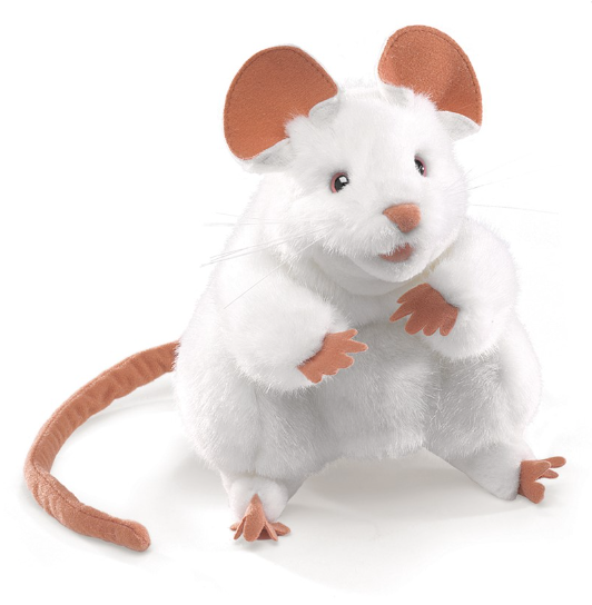 Handpop Witte Muis