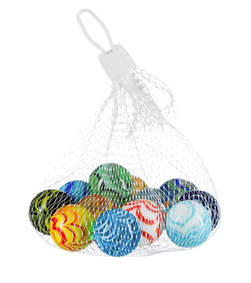 Netzakje met 12 knikkers - 25 mm