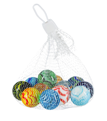 Netzakje met 12 knikkers - 25 mm