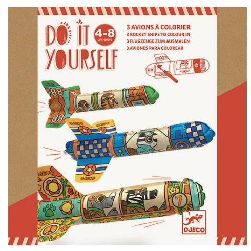 Do It Yourself - 3 rocket ships to colour in