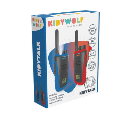 Kidytalk blauw - rood