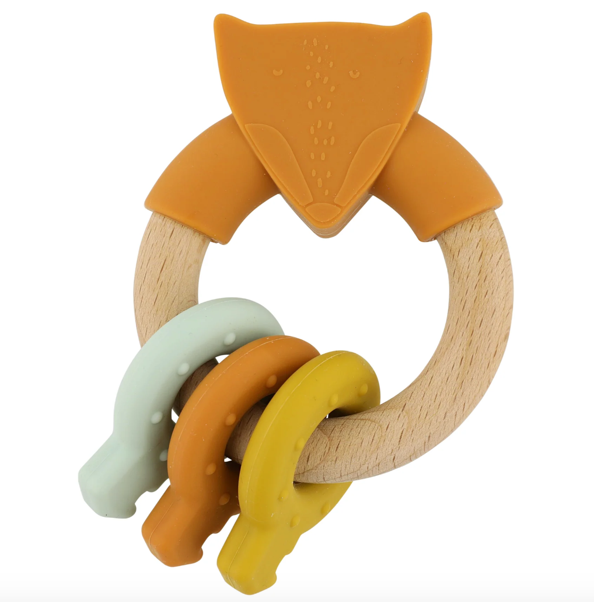 Houten activiteitenring met siliconen - Mr Fox