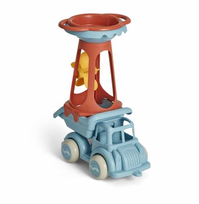 Zand- en watermolen met kiepwagen