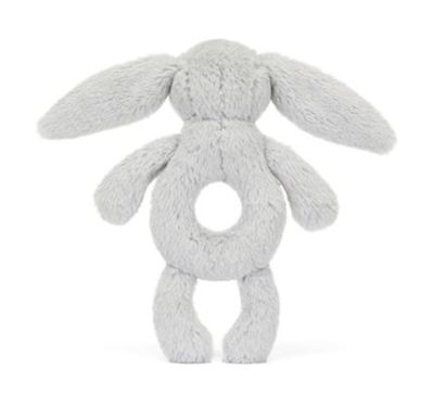 Bashful Silver Bunny Ring Rattle