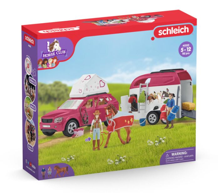 Schleich Horse Club Auto met aanhangwagen