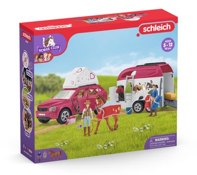 Schleich Horse Club Auto met aanhangwagen
