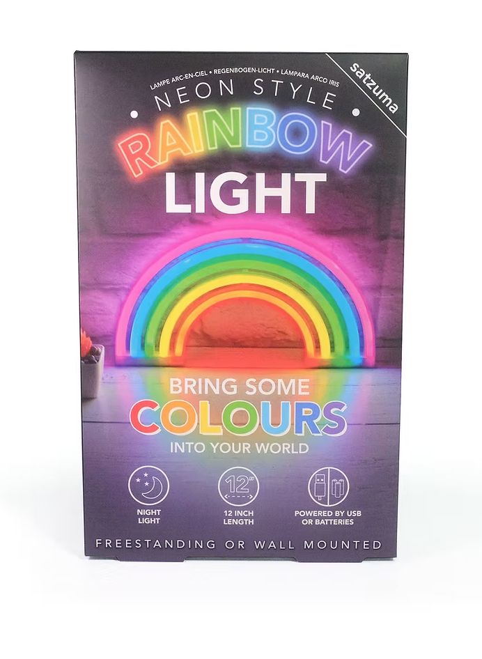 Regenboog neonlicht