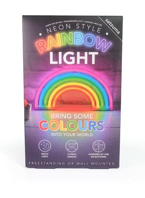 Regenboog neonlicht
