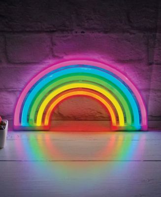 Regenboog neonlicht