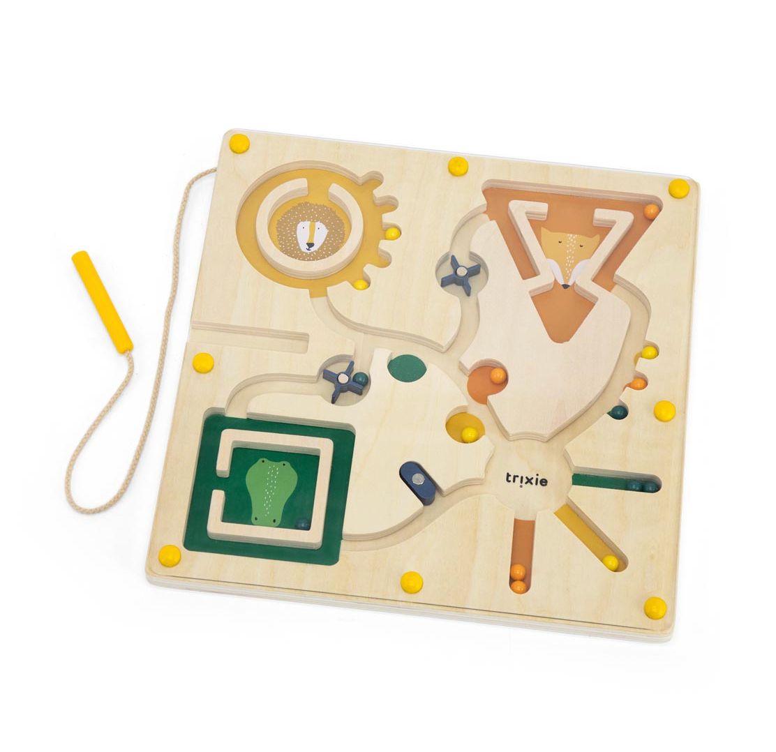 Houten magnetisch doolhof