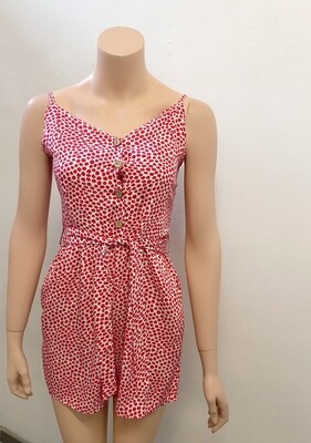 Red daisy jumpsuit