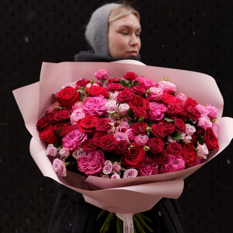 Букет XXl миксованный из роз