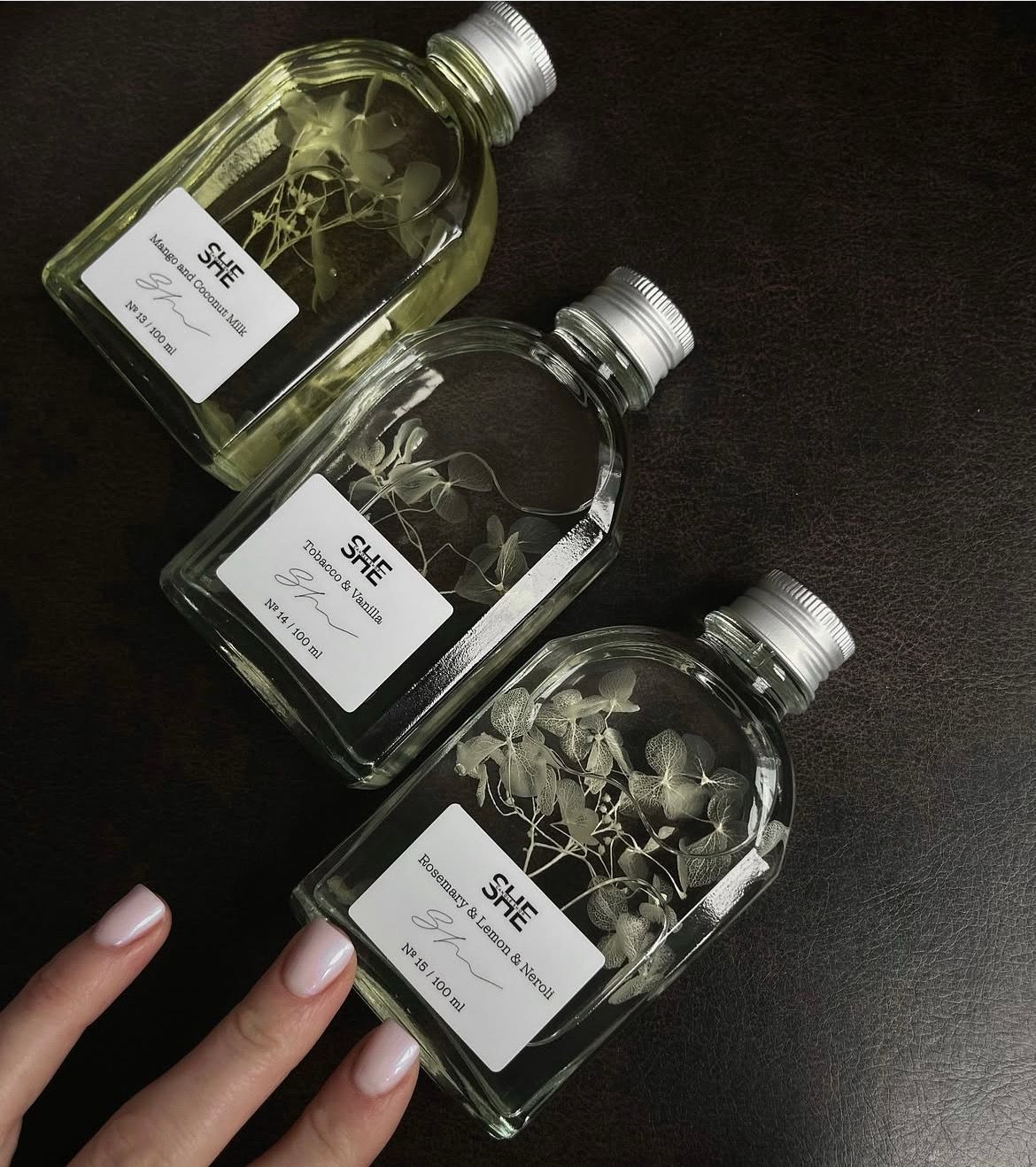 Диффузор в прозрачном стекле SHE, 100мл