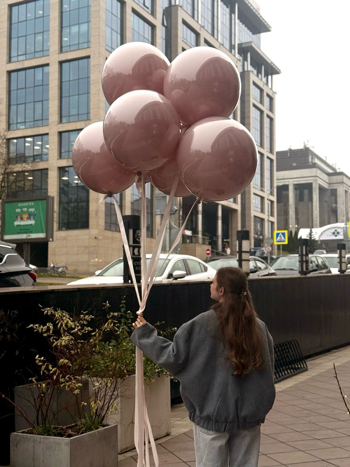 Сет из шаров-гигантов 61 см (Пыльная роза)