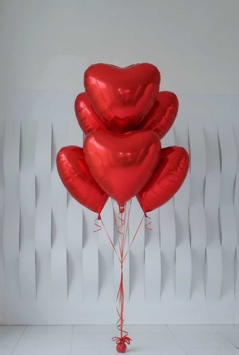 Сет из шаров-гигантов 79 см Сердце (Красный цвет)