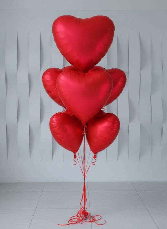 XXL 91cm Giant Heart Balloon Set (red)