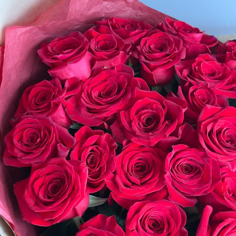 Red Single-Head Rose Monobouquet