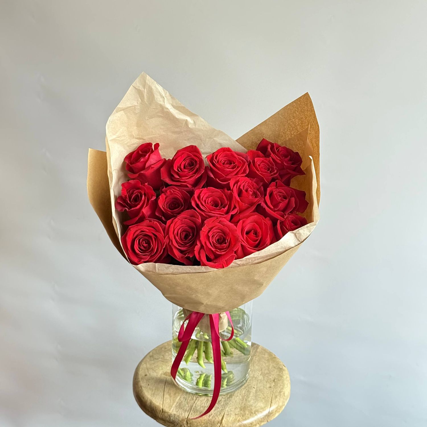 Монобукет из красных роз