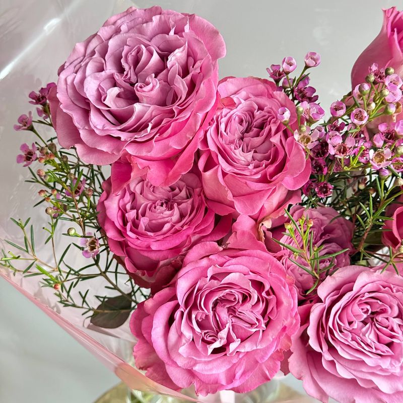Country Blues Garden Rose Bouquet