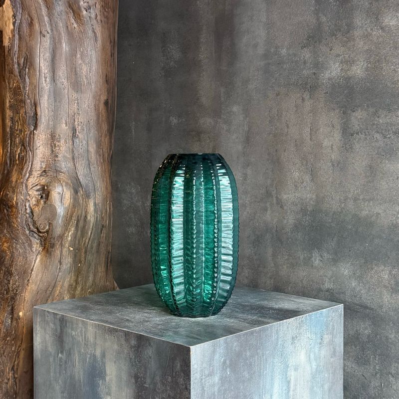 Ваза зеленое стекло Ваза зеленое стекло