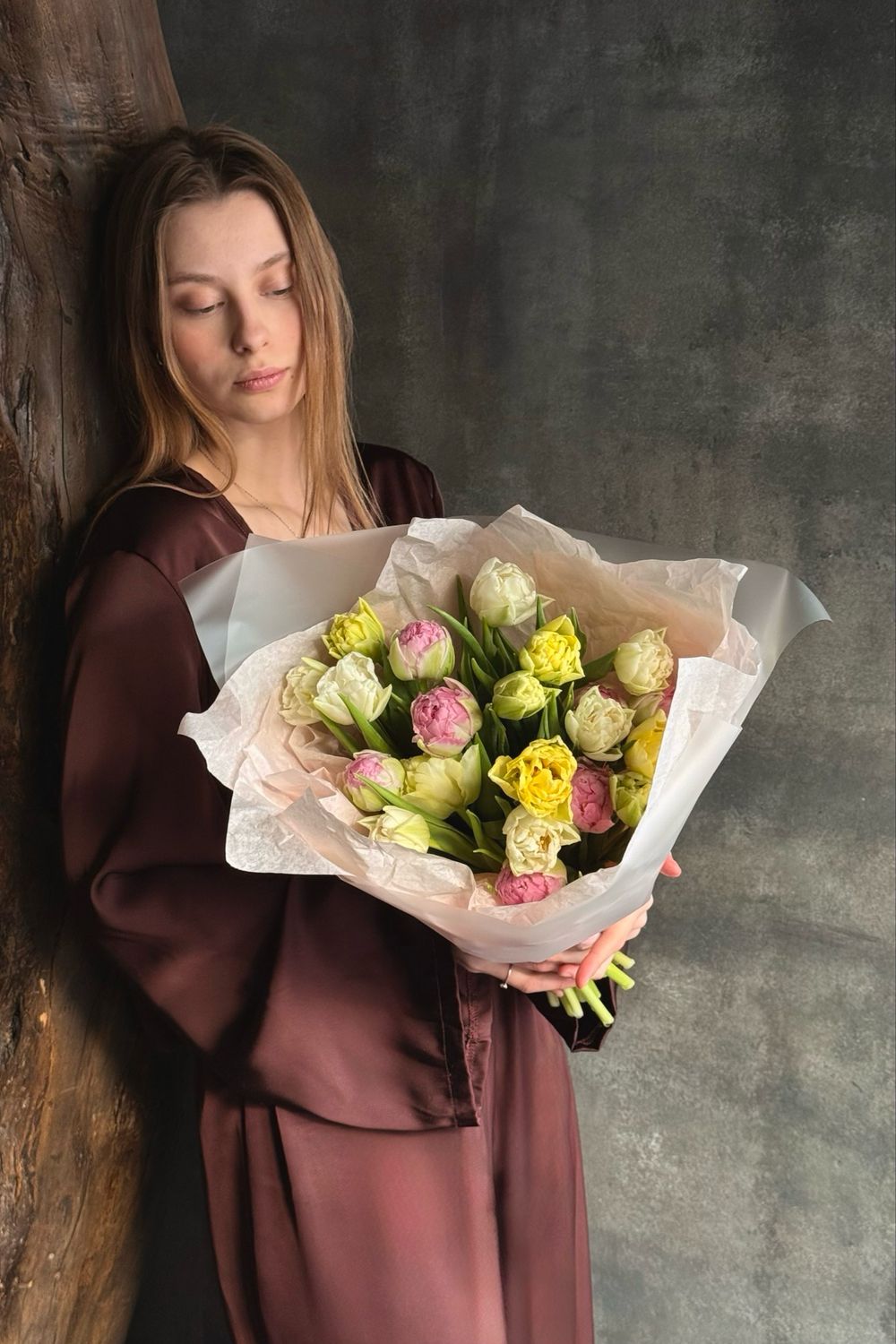 Букет 803 микс тюльпанов