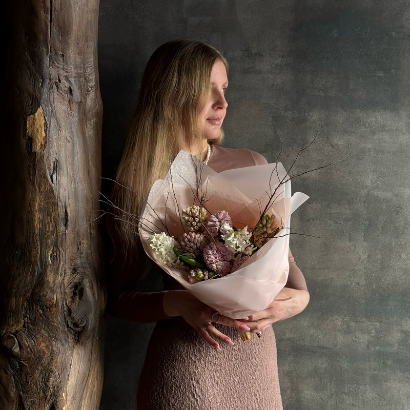 Букет с гиацинтами 