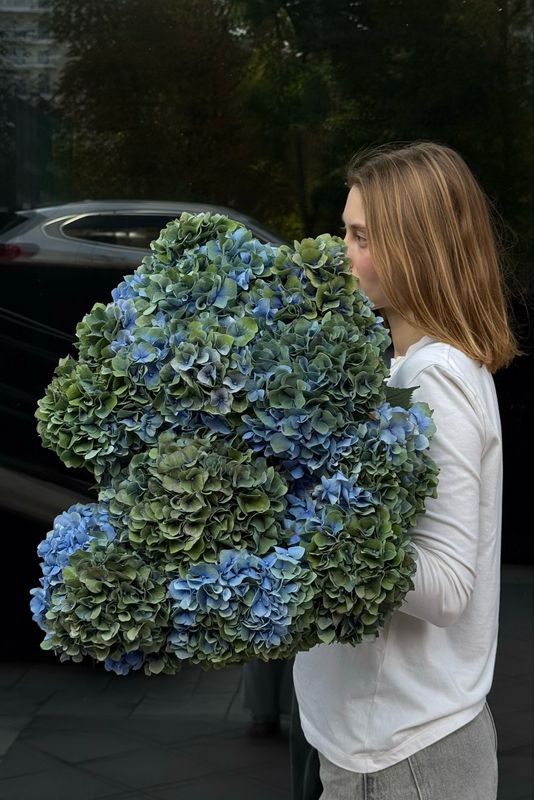 XXL Hydrangea Bouquet (blue-green)