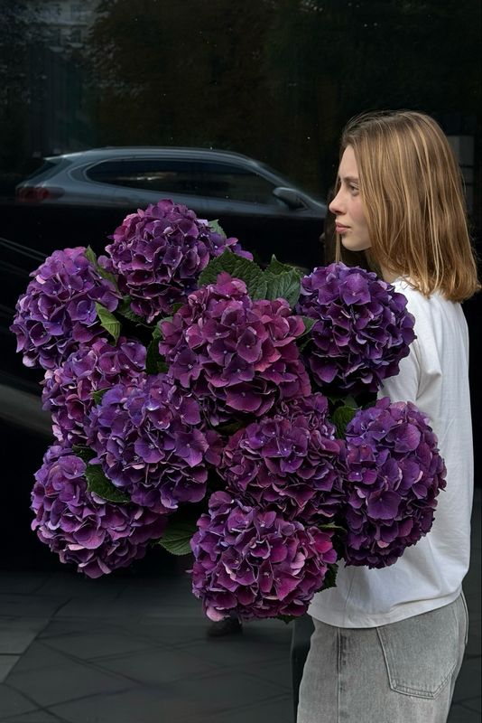 XXL Hydrangea Bouquet (deep purple)