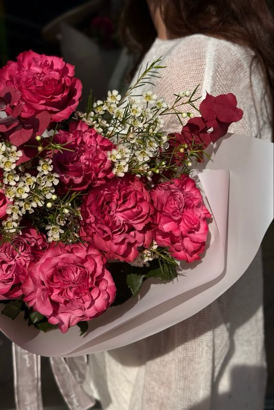 Rose and Eucalyptus Bouquet