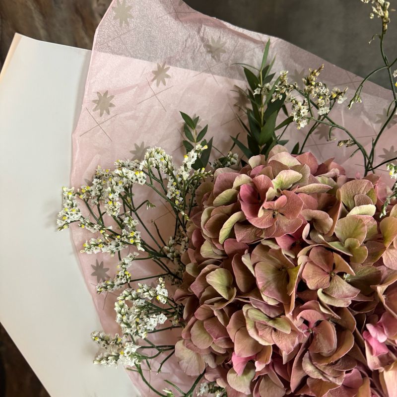 Pink Hydrangea Compliment Bouquet
