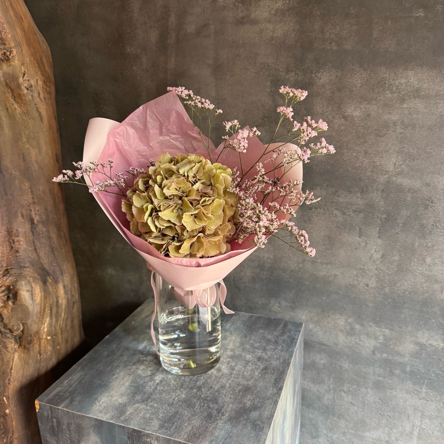 Hydrangea and Statice Bouquet