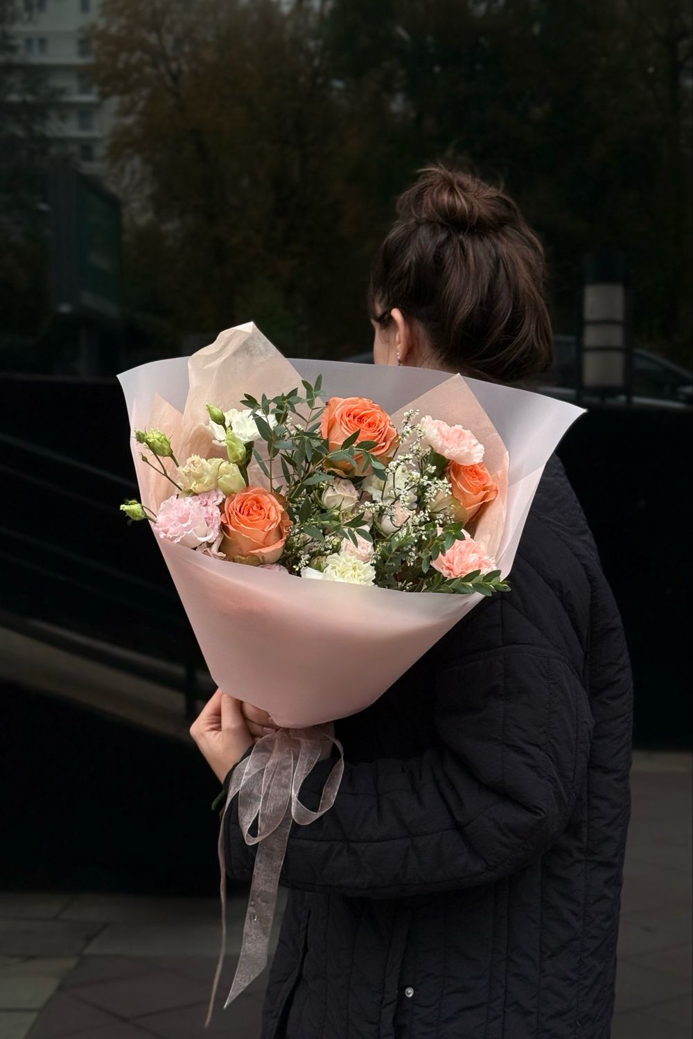 Rose, Lisianthus and Carnation Bouquet