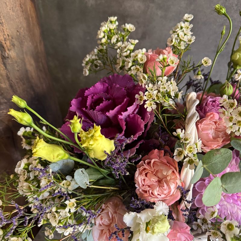 Brassica, Rose and Dahlia Basket
