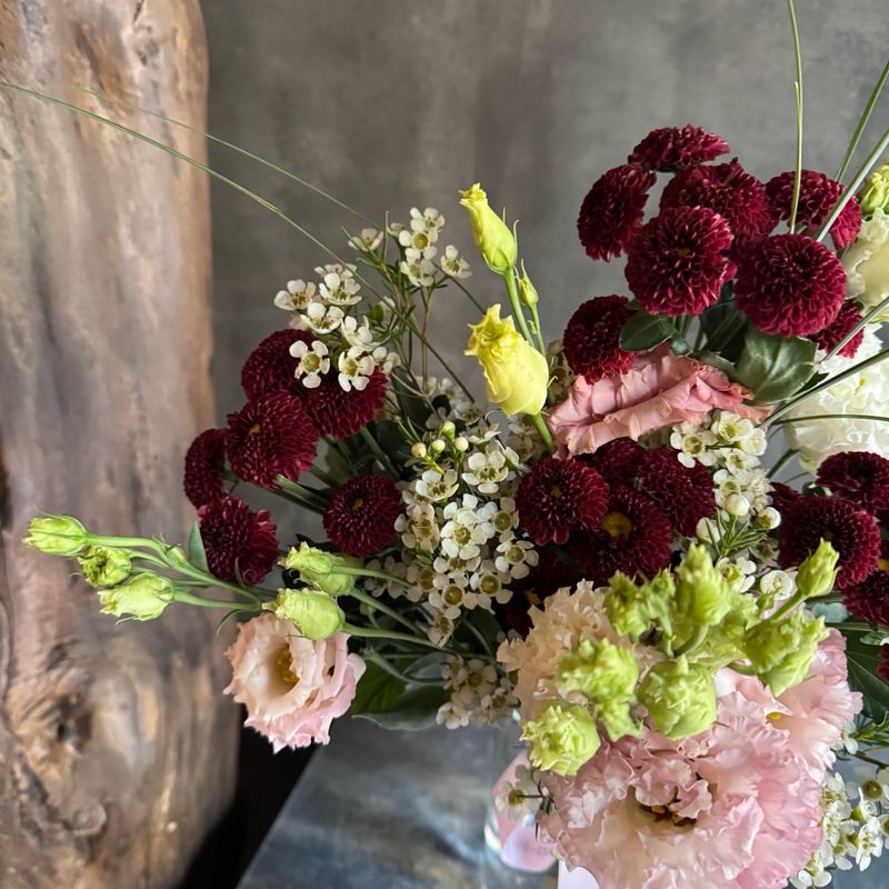 Chrysanthemum and Lisianthus Bouquet
