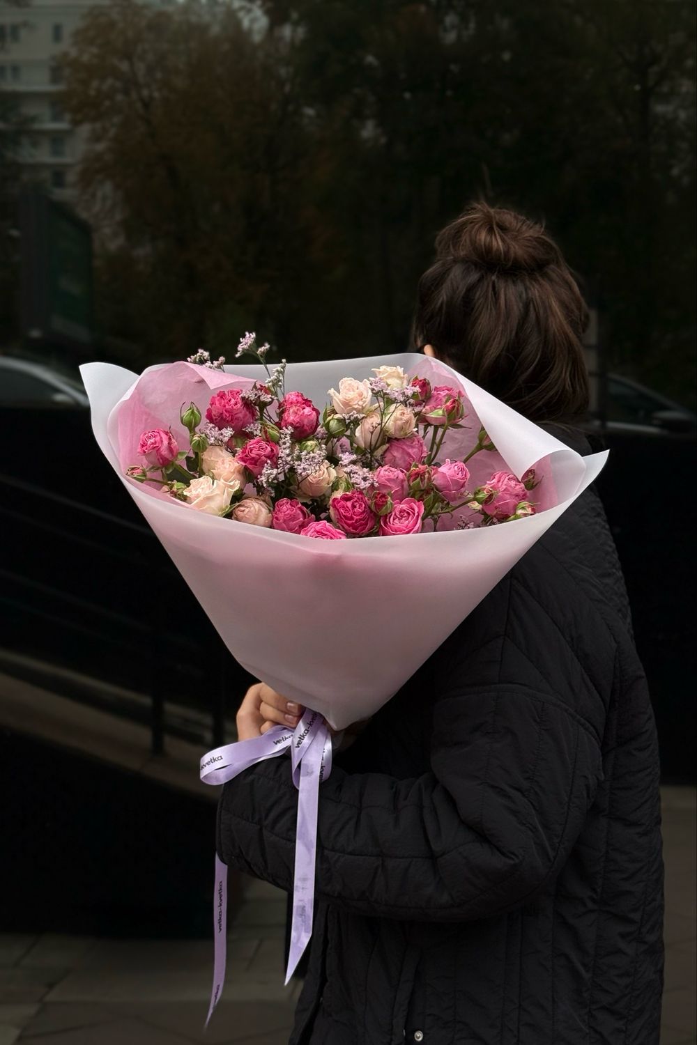 Spray Rose and Limonium Bouquet