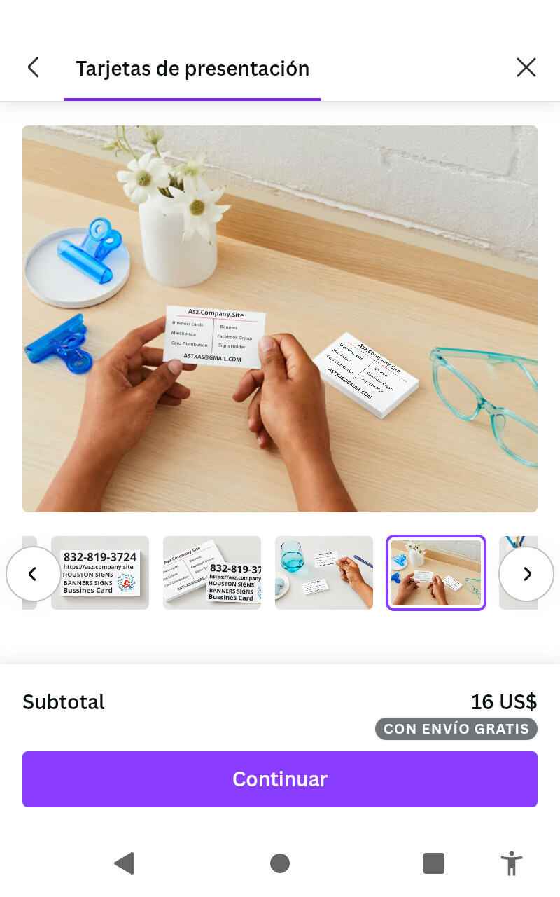 1000 Tarjeta con Reparto