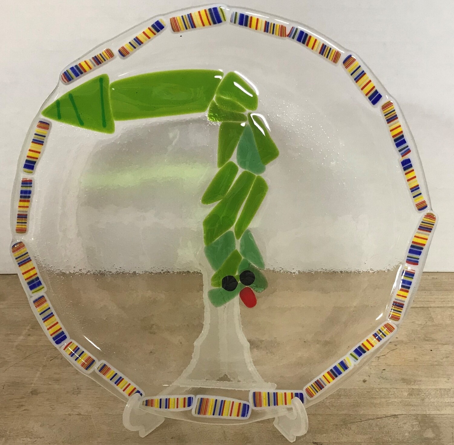8" Round Fused Glass Plate
