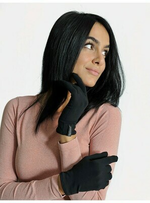 Vochtinbrengende handschoenen in Dermofibra® Hyaluron (Zwart)