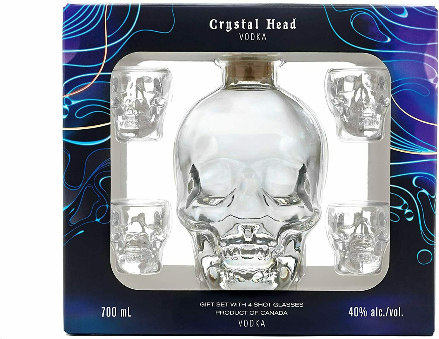 Crystal Head 70cl+4 shot 40%