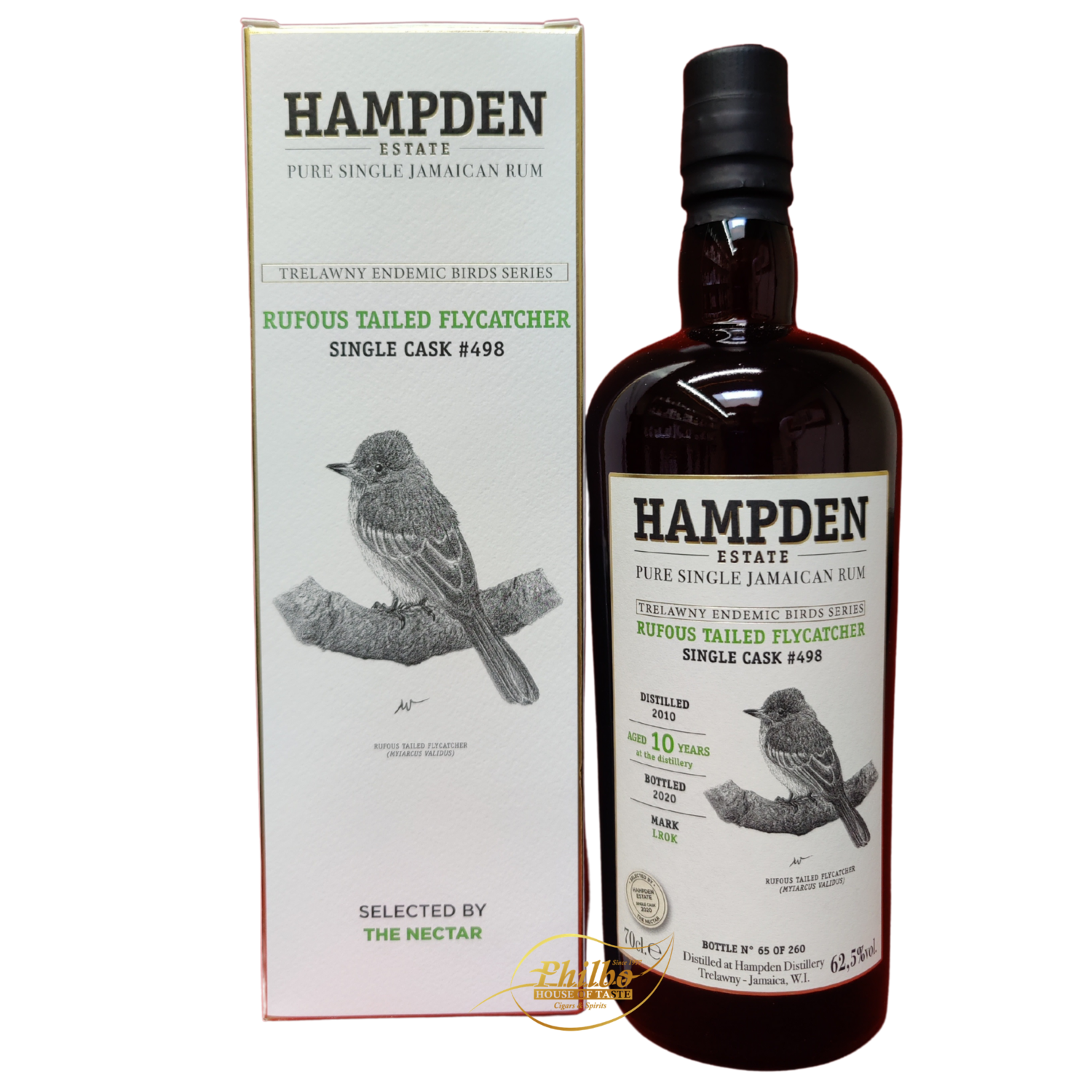 HAMPDEN Endemic Birds Series - 2010 10Y - LROK - Rufous Tailed Flycatcher - The Nectar - 62,5% - 0,7L
