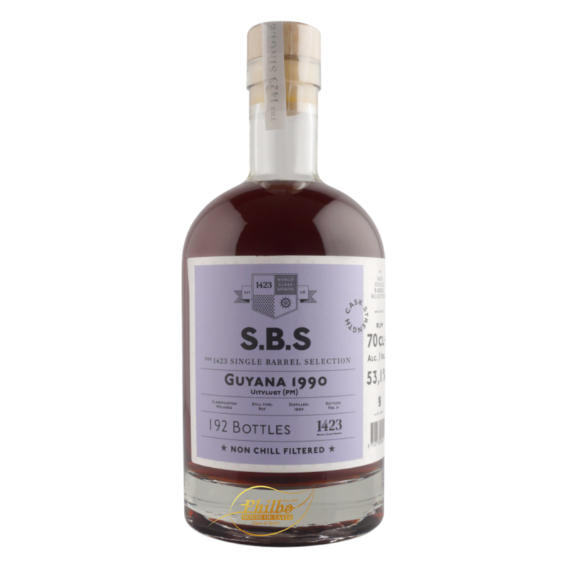 SBS GUYANA 1990 RUM UITVLUGT PORT MOURANE 53,1% 70cl (192 bottles) SBS GUYANA 1990 RUM UITVLUGT PORT MOURANE 53,1% 70cl (192 bottles)