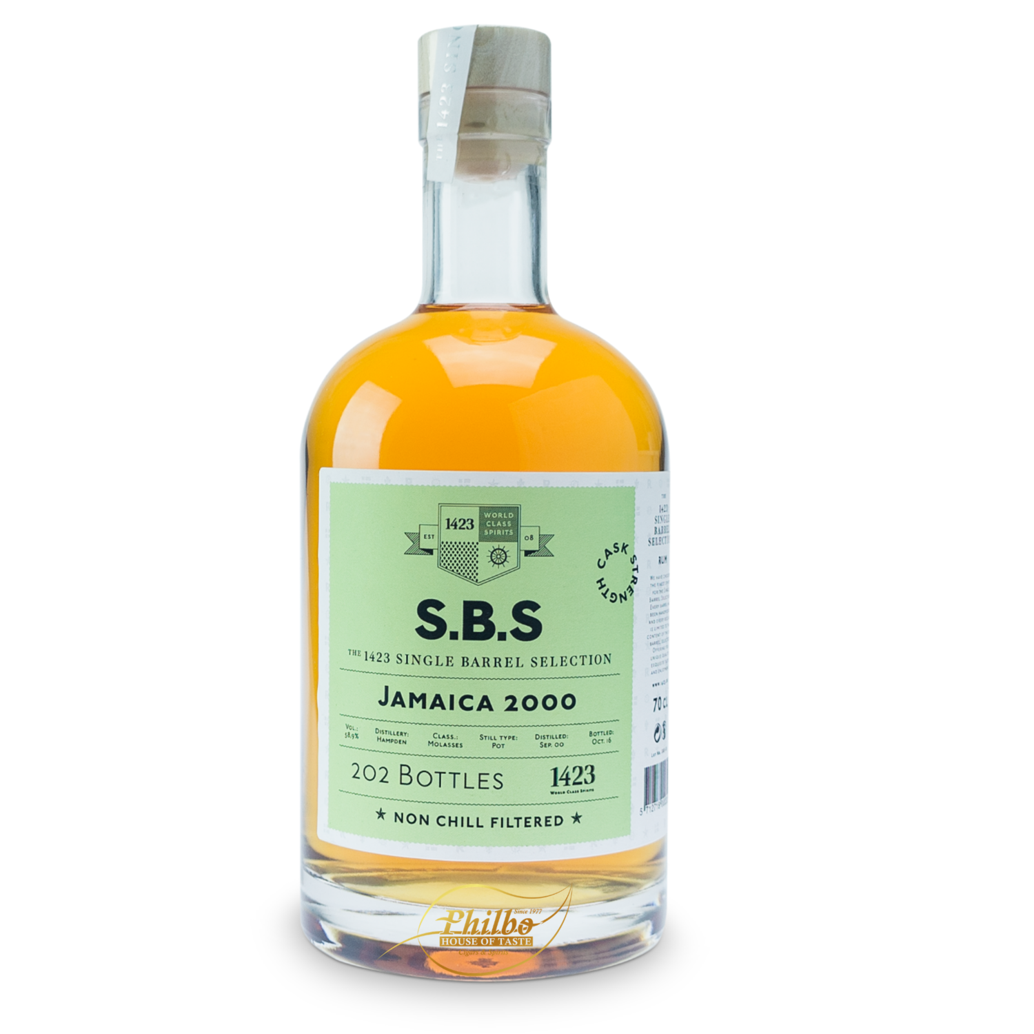 SBS JAMAICA 2000 HAMPDEN DIST 58,9% 70cl (202 bottles)